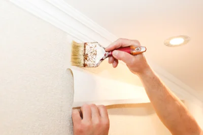 Pose de papier peint à Pietricaggio — revêtements muraux et toiles de verre
